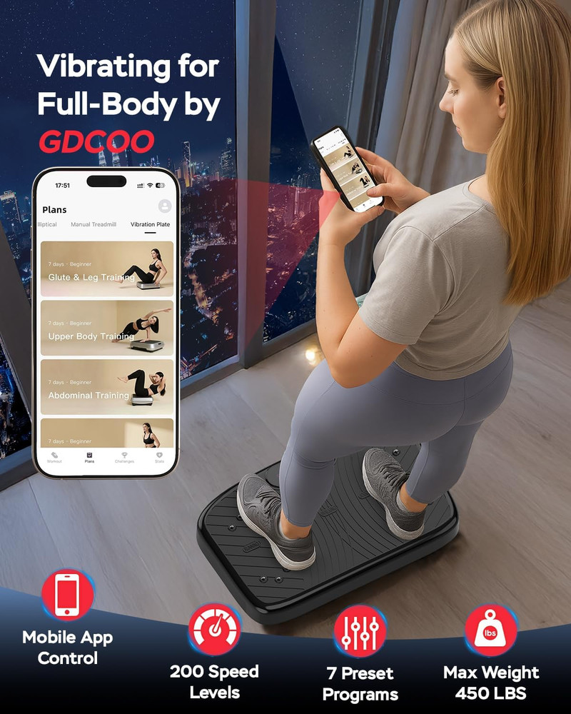 Vibration Plate Exercise Machine, Vibrating Plate Platform for Lymphatic Drainag