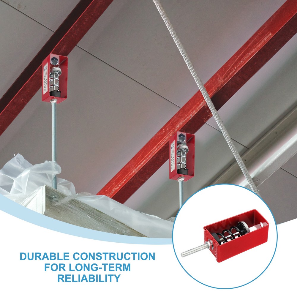 8 Pcs Ceiling Spring Vibration Isolator Hangers 110lb Red (XHS)
