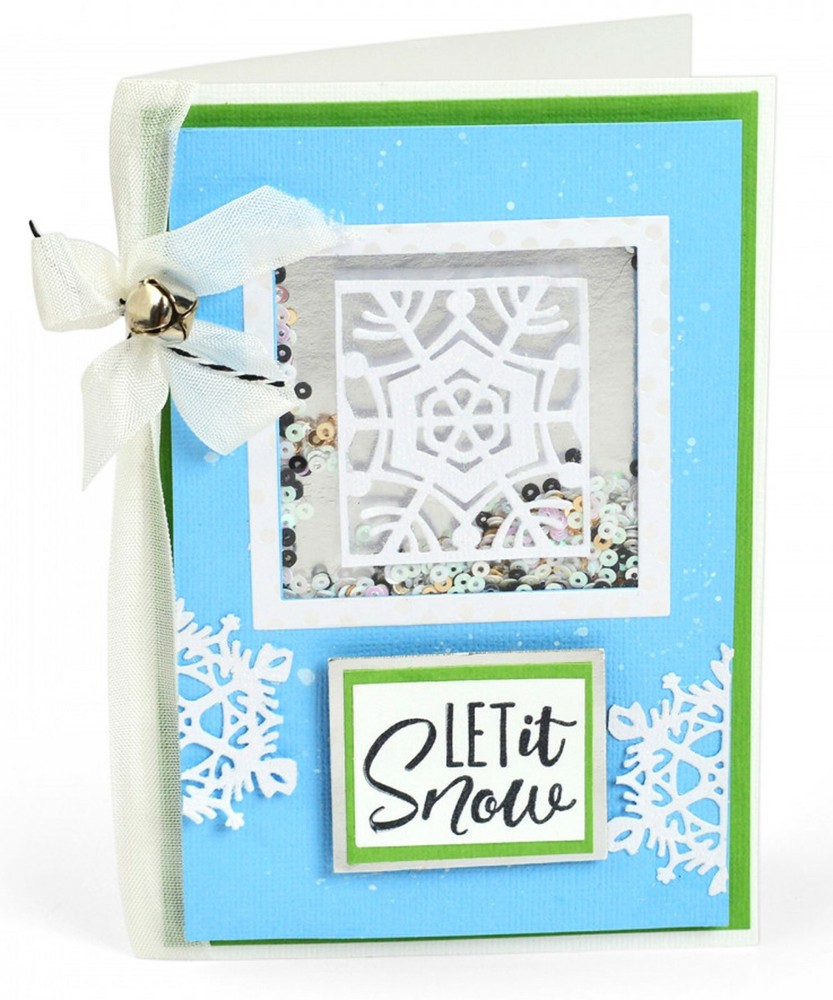 New, Retired Sizzix Thinlits Snowflake Favor Box 4pc #663610 Retail $19.99