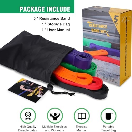 Resistance Bands, Pull Up Assist Bands - Workout Bands, Eexercise Multicolor