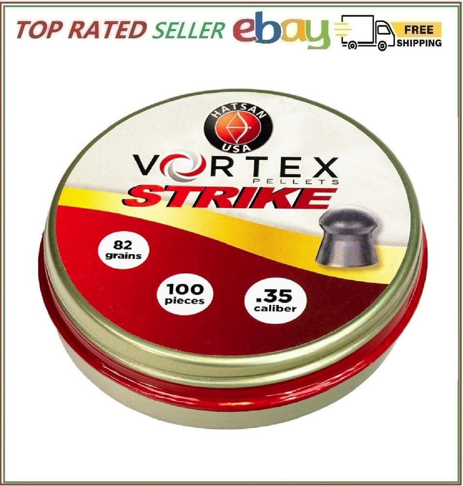 Vortex Strike .35cal Airgun Pellets, 82grains, Gray