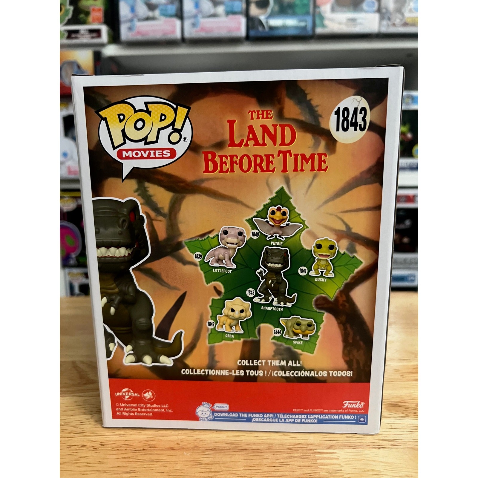 6-INCH Sharptooth Funko Pop #1843 Land Before Time Movies Dinosaur T-Rex Films