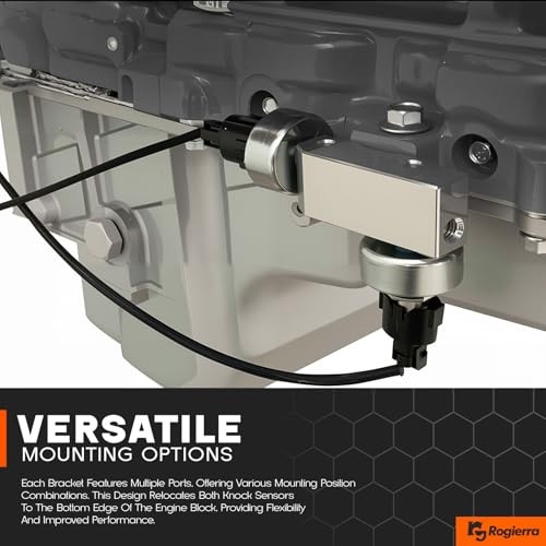 Knock Sensor and Harness Relocation Bracket Kit Compatible with 1997-2007 GM