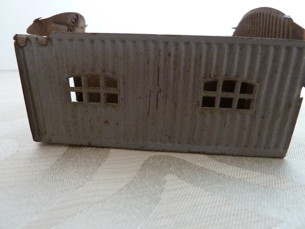 VINTAGE TIN TWO CAR GARAGE