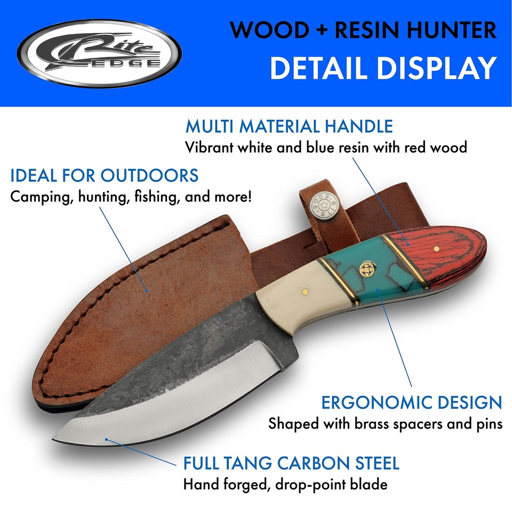 New Rite Edge Redtail Hunter Fixed Blade Knife 203439
