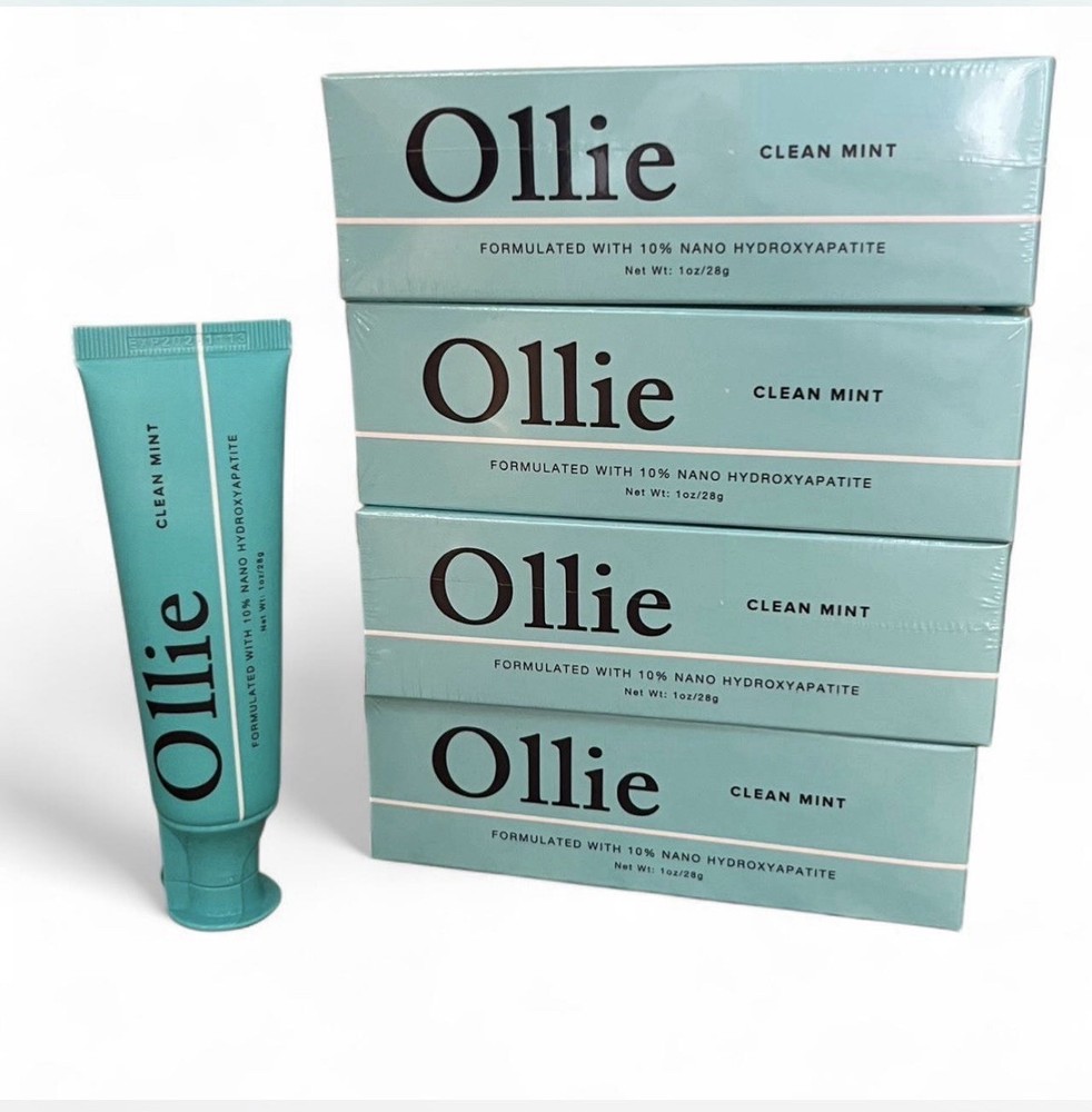 Ollie 10% nano HYDROXYAPATITE Clean Mint  toothpaste 4-pack