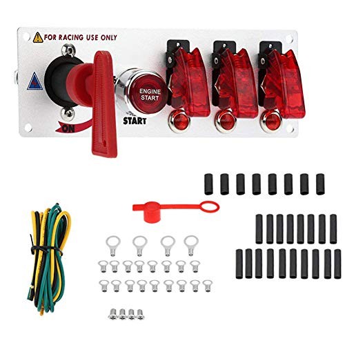 12V Ignition Switch Panel for Racing Car Ignition Starter 5 Gang (B Type)