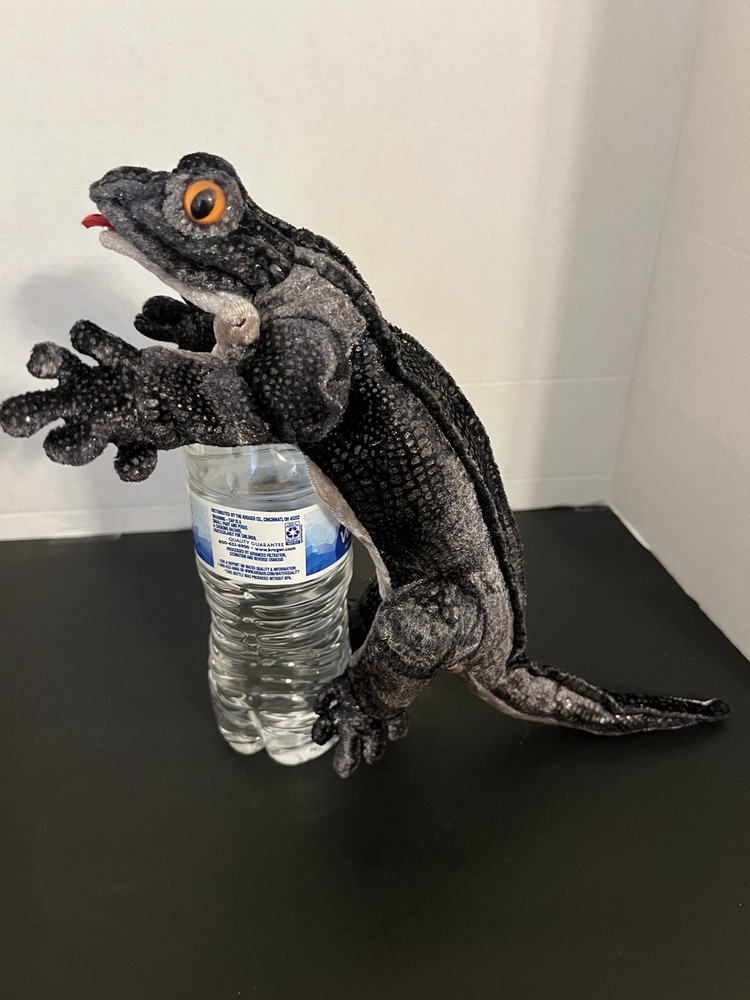 Folkmannis Black Lizard, Iguana Finger Puppet