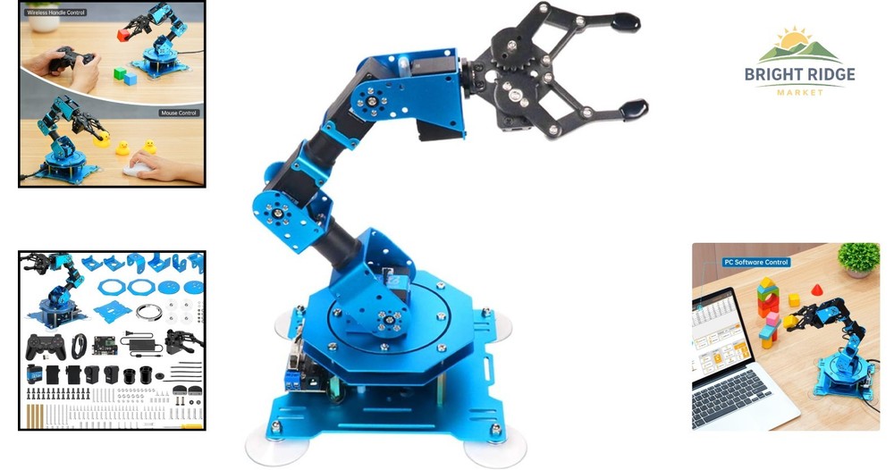 Interactive 6-Axis Robotic Arm for STEM Learning, Remote-Control and Programming
