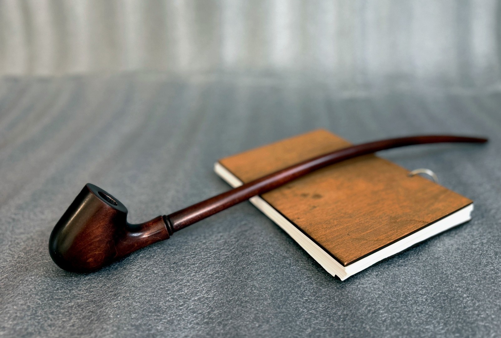 Smoking tobacco wooden long pipe 19.1 Churchwarden handmade stem