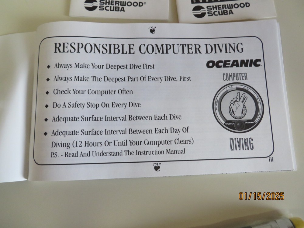 Sherwood Dive Regulator with Oceanic Dive Computer