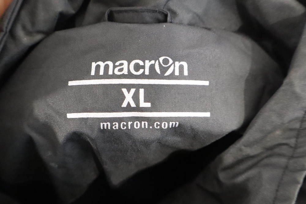Napoli Training Player Issue Grey Windbreaker Rain Jacket XL Macron