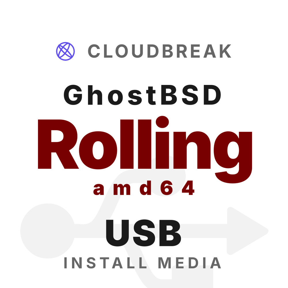 GhostBSD Rolling amd64 Bootable/Live Install USB NEW