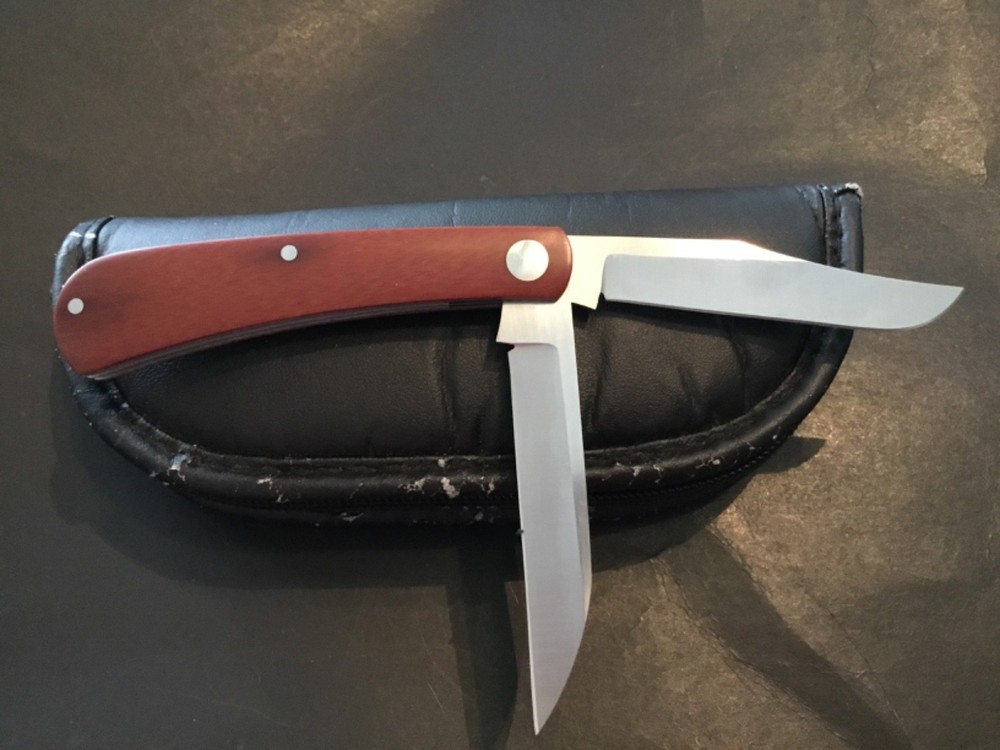 Custom Jeffery Mitchell 2 Bld Trapper Slipjoint Folder Folding Knife
