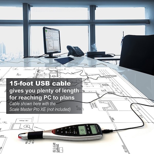 Calculated Industries 5006 Pc Interface Cable, 15 Ft.