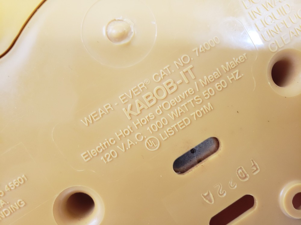 Wear Ever KABOB-IT Replacement Part - MAIN BASE with HEATING ELEMENT 74000