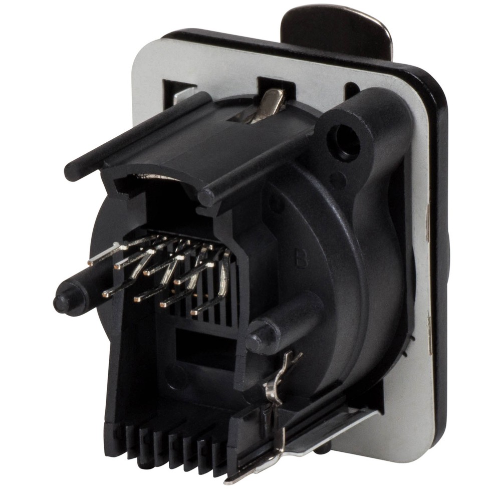 Neutrik NE8FDV-B etherCON RJ45 Connector Vertical PCB Mount