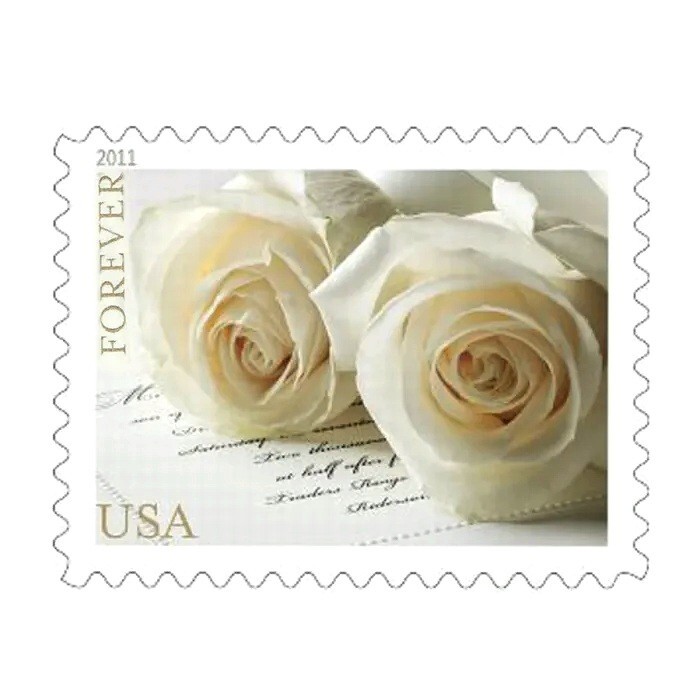 3 Sheets 60 FOREVER STAMPS White Rose Wedding