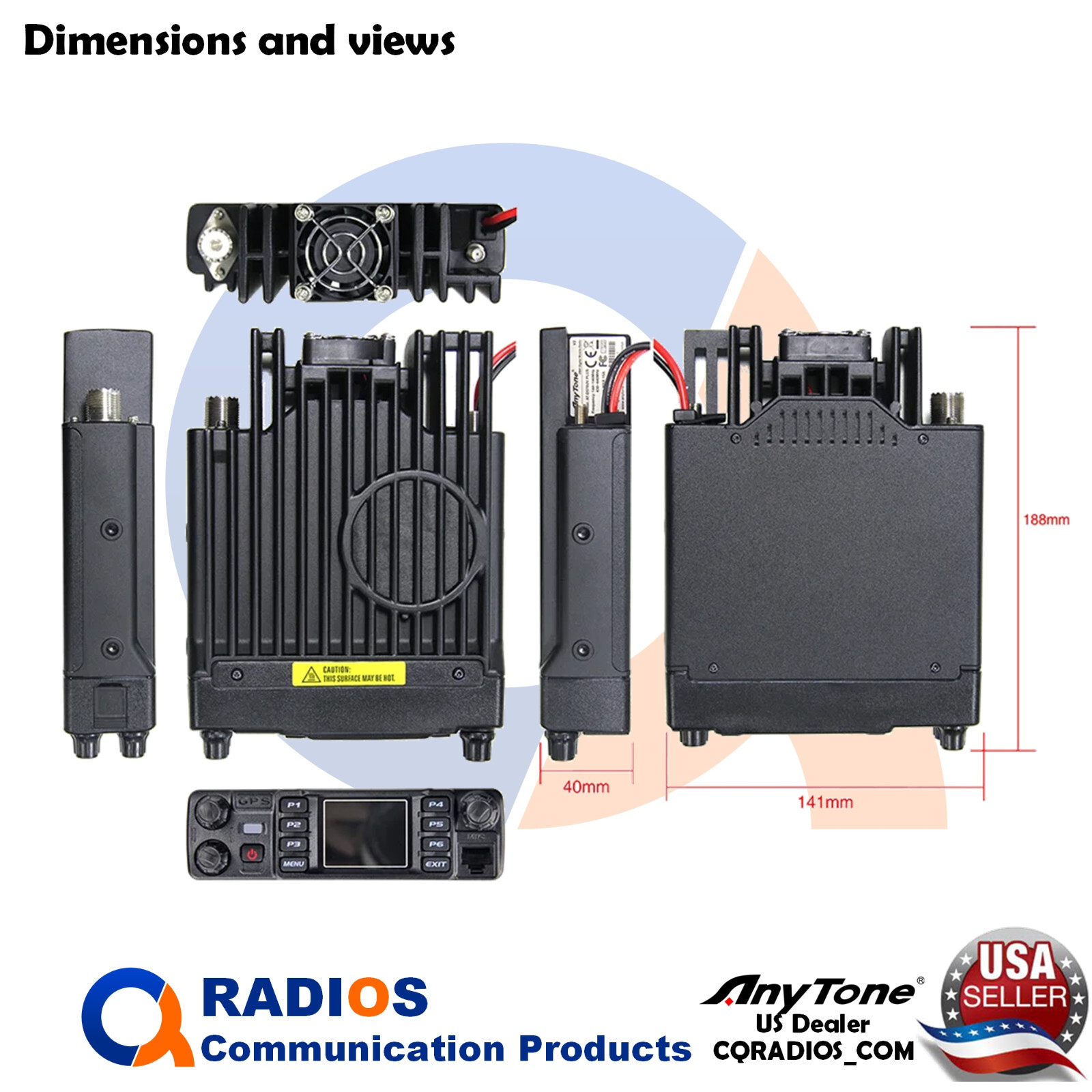 AnyTone AT-D578UVIII Plus BT Mobile Radio Transceiver GPS DMR Digital Analog