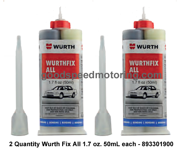 Wurth Fix All - High Strength 2 Part Epoxy - 893301900 - 2 Pack