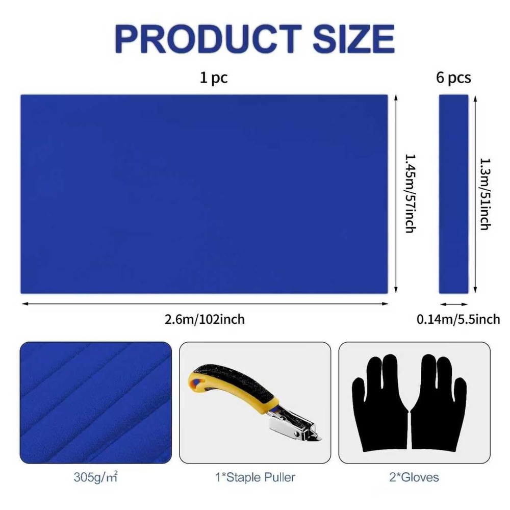 STRONGBERRY PreCut Pool Table Felt Replacement Kit 8ft Billiard Cloth w/Glov...