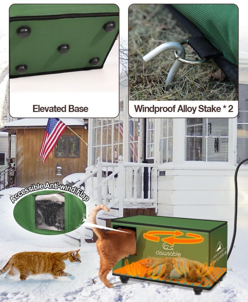 Clawsable Cat House Not Heated