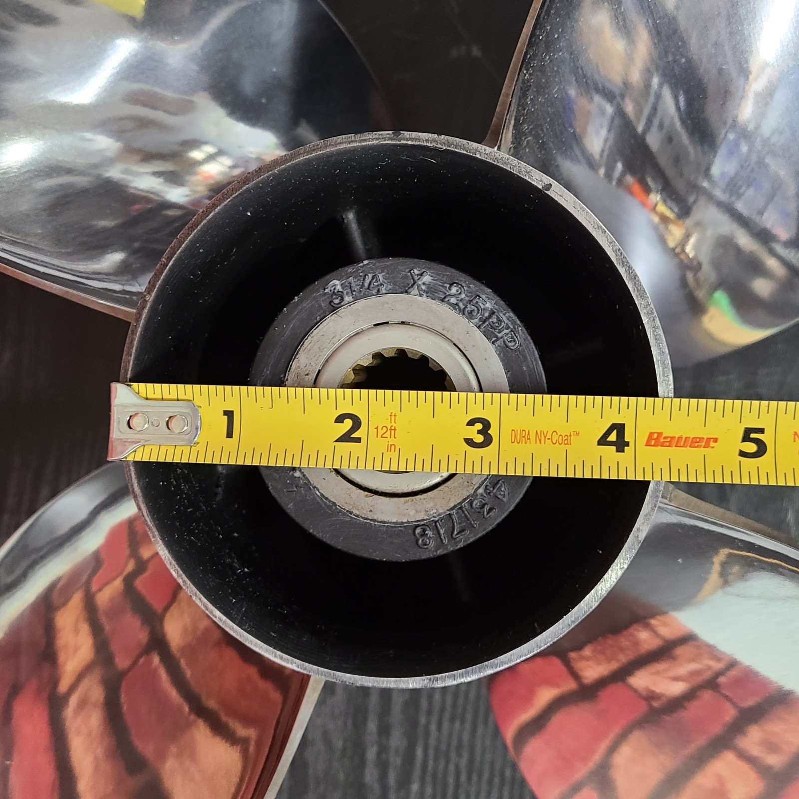 OMC Shooter 4 Blade RH Stainless Steel Prop 13.25 x 25 Pitch 15 Spline 431718