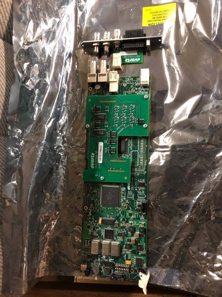 Evertz 7721DE4-HD+GPI HD/SD-SDI Quad Data Embedder Card w/ Backplane