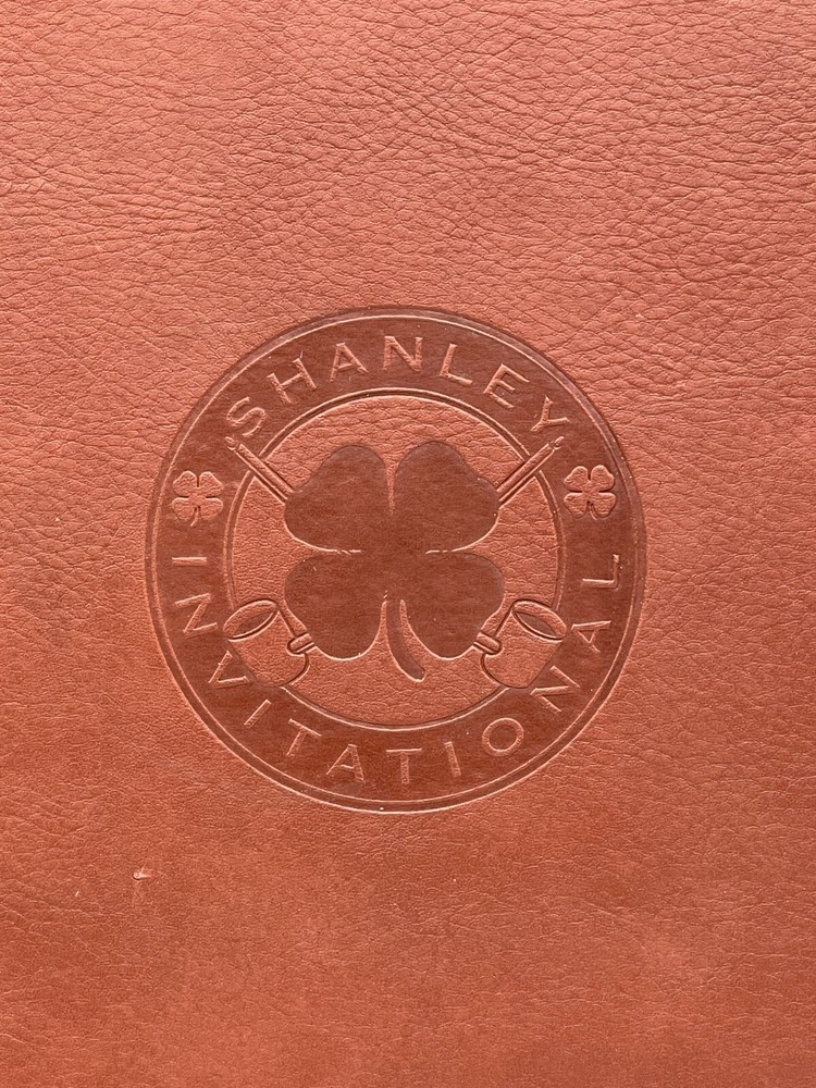 Castelli Leather Notebook Holder Shanley Invitational Embossed Italy Clover