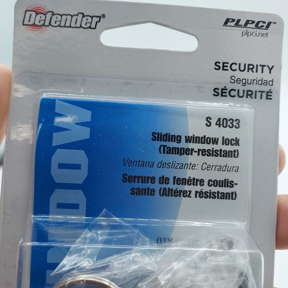 *2 Pack* Defender - Security Sliding Window Lock - Tamper-Resistant (S 4033)