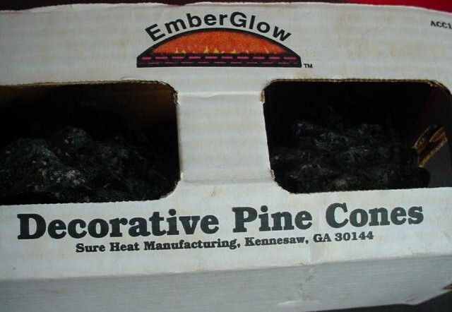 Pine Cones decorative for Gas Logs Fireplace Vintage