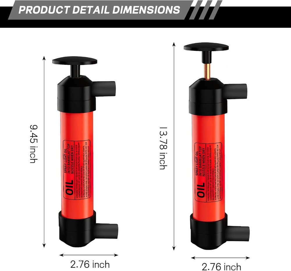 Multi-Use Siphon Fuel Transfer Pump, Fluid Extractor Siphon Transfer Pump Kit fo
