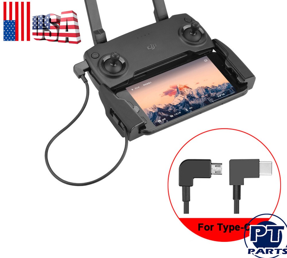 OTG Micro USB Cable Data Transfer for DJI Mavic Mini Drone Remote Controller 90°