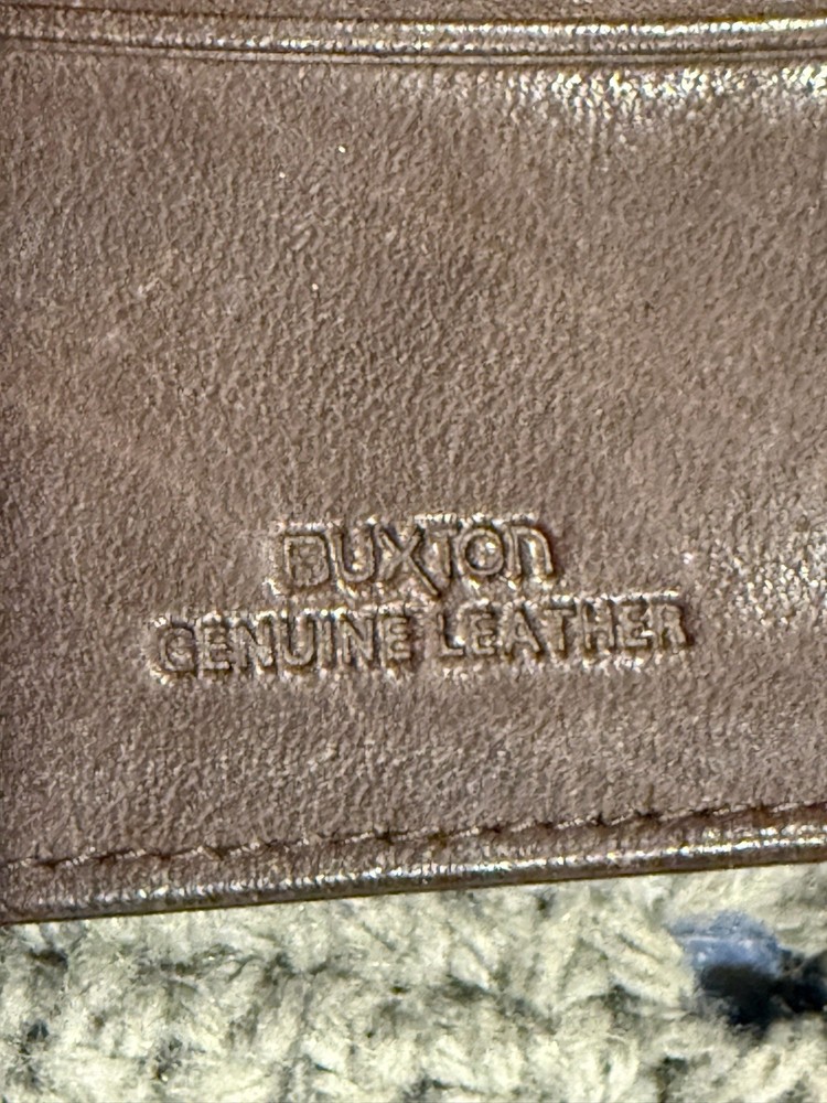 Buxton Front Pocket Leather Double ID Window Cardcase, Brown
