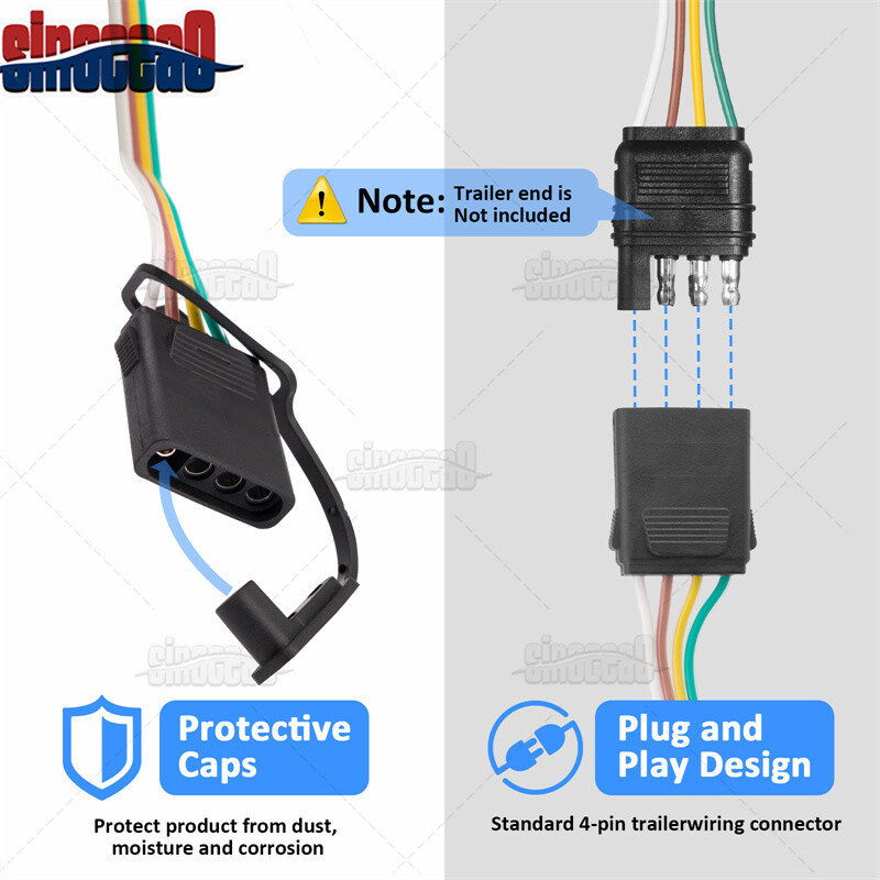 For Toyota Tacoma 2016-17 18 19 2020 2021 2022 2023 Trailer Wiring Harness 4 PIN