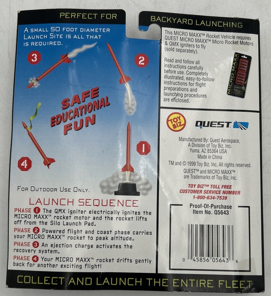 Quest Micro Maxx Store Display Model Rockets Space Shuttle Orbiter & Saturn V