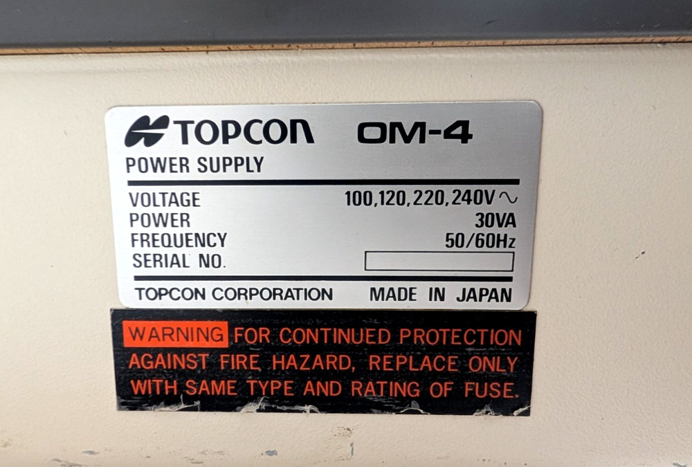 Topcon OM-4 Opthalmometer Keratometer AA1