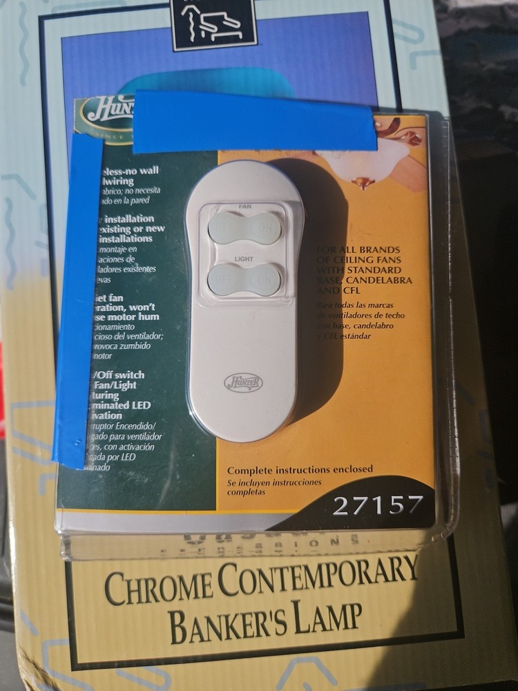Hunter Wireless Ceiling Fan and Light Remote Control 27157