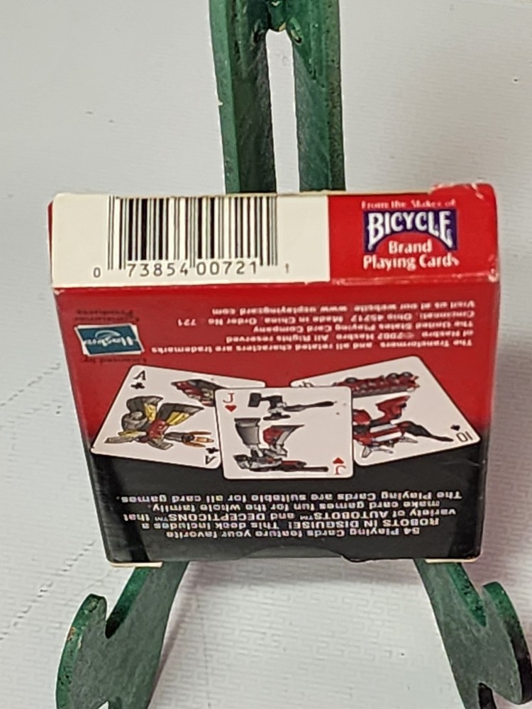Transformers Optimus Prime Playing Cards Deck 2002 By Bicycle
