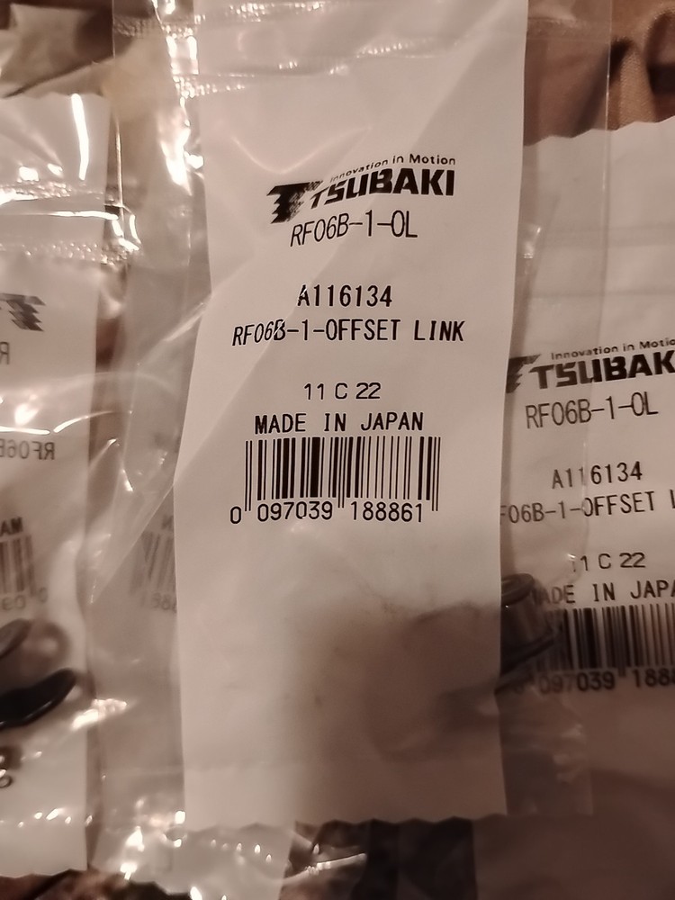 Tsubaki Rf06b-1-0l Offset Link 5 For $50 !!!