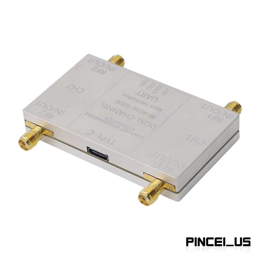 LF-8GHz Dual-CH RF Attenuator Module + Offline Main Control Module + TTL Cable