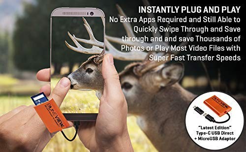 SD Card Reader for Android - Type C USB Trail Camera Viewer, Deer Hunting