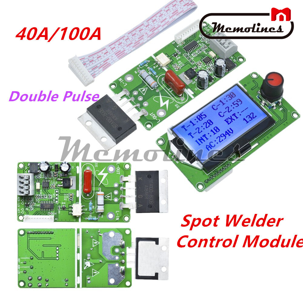 Double 40A/100A Pulse Encoder 12864 LCD Display Spot Welder Control Board