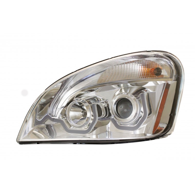FREIGHTLINER CASCADIA PROJECTION HEADLAMP (CHROME) Drivers Side Only