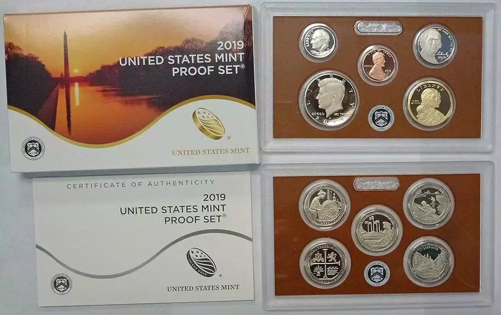 2019 Clad Proof Set: Complete 10-Coin Set with Box & C.O.A.