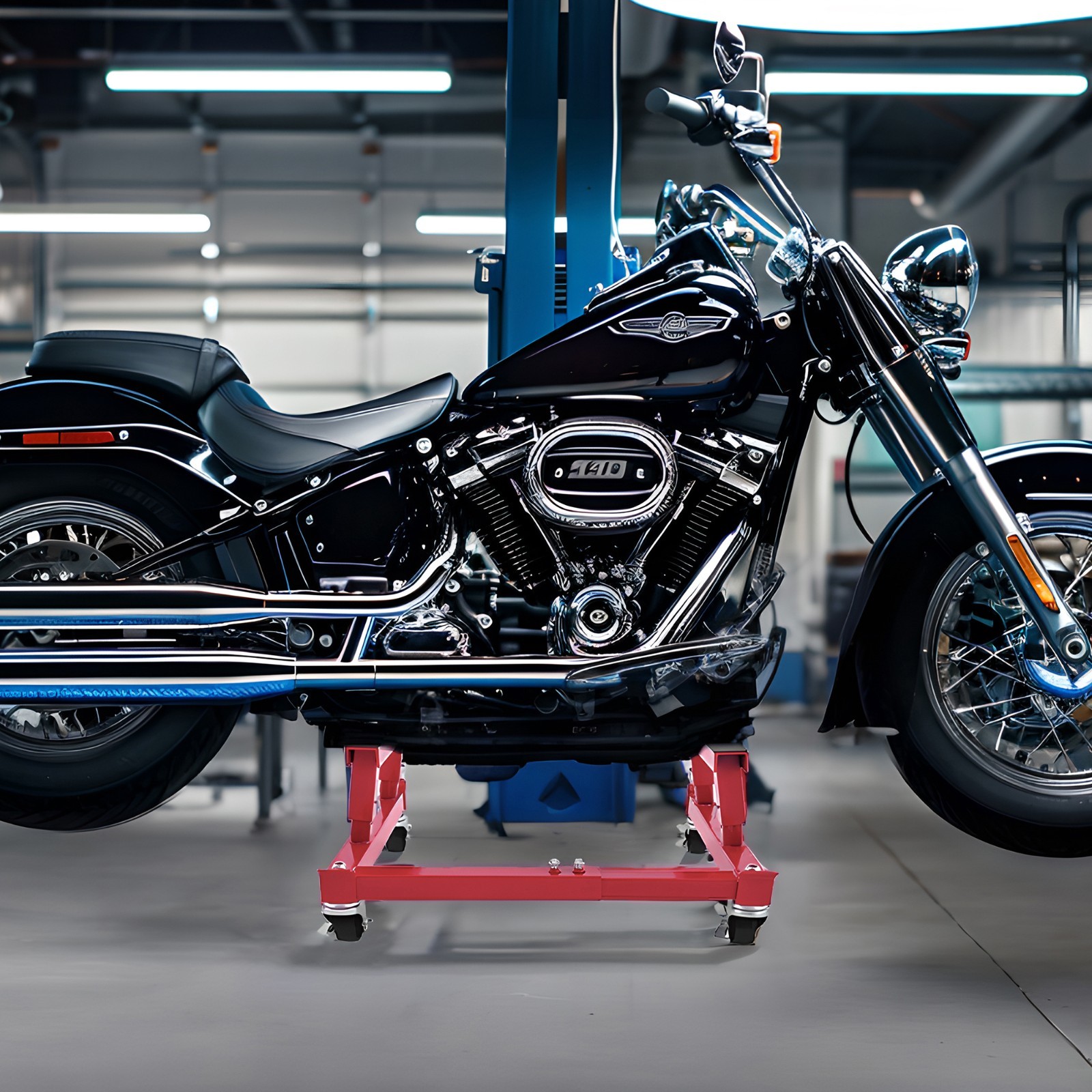 ATV Motorcycle Engine Cradle Dolly, Motorcycle Dolly, Engine Stand ,Red