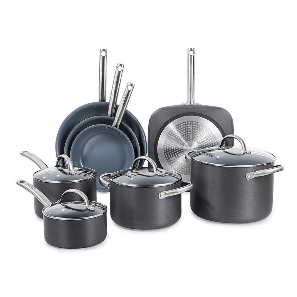 12-Piece Ceramic and Aluminum Cookware Set