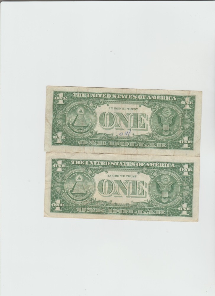 2 Circulated 1957-A&B Silver Certificates
