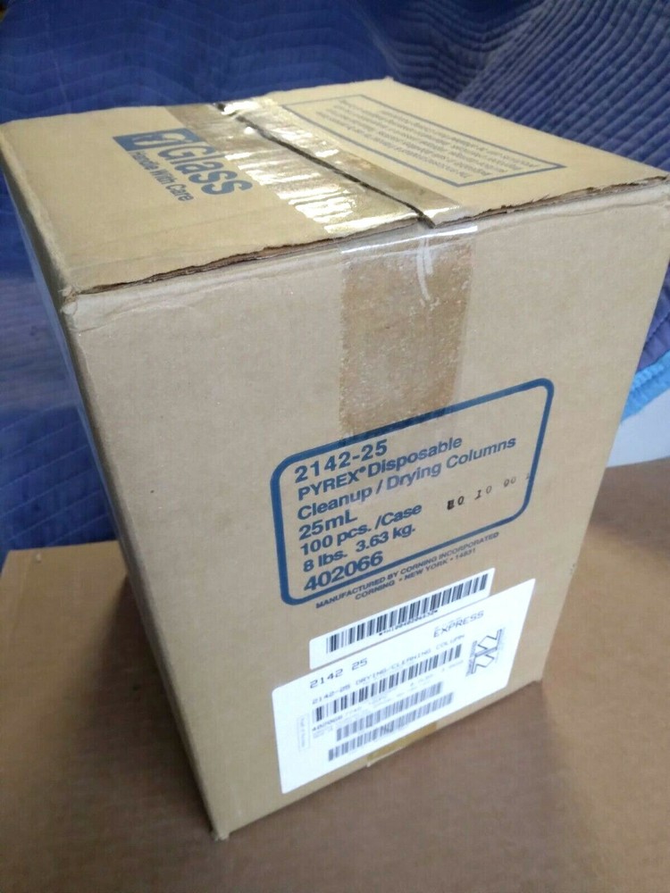 Corning Pyrex 2124-25mL Disposable Cleanup/Drying Column Chromatography 100/Cs