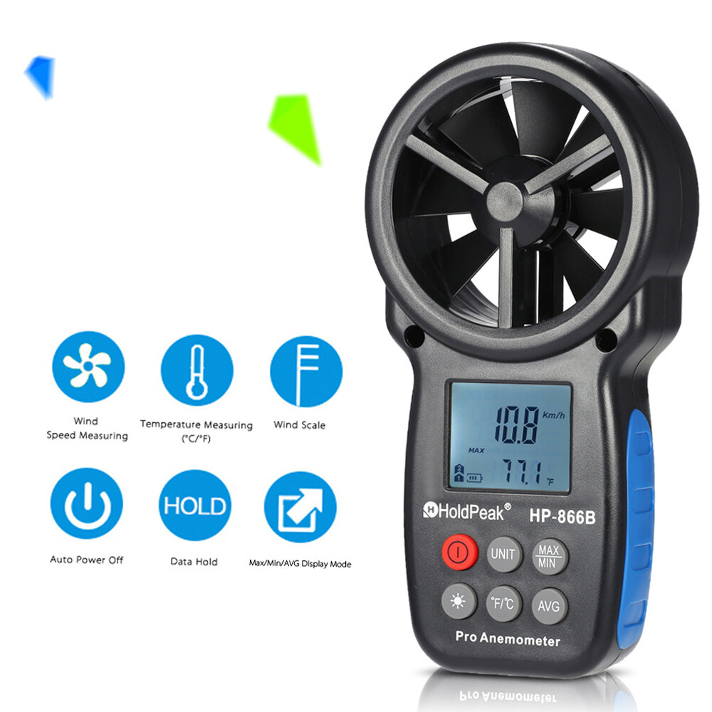 -866B Digital Anemometer Wind Velocity Measuring U8C9